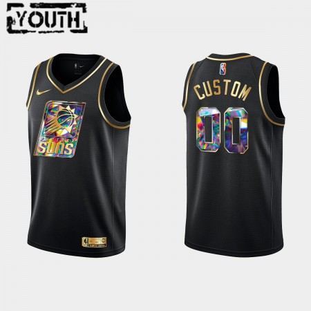 Maillot Basket Enfant Phoenix Suns Personnalisé Nike 2021-22 Noir Golden Edition 75th Anniversary Diamond Swingman